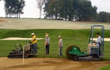 Golf Course; Big Roll Sod Installation