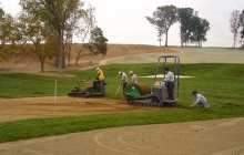 Golf Course; Big Roll Sod Installation